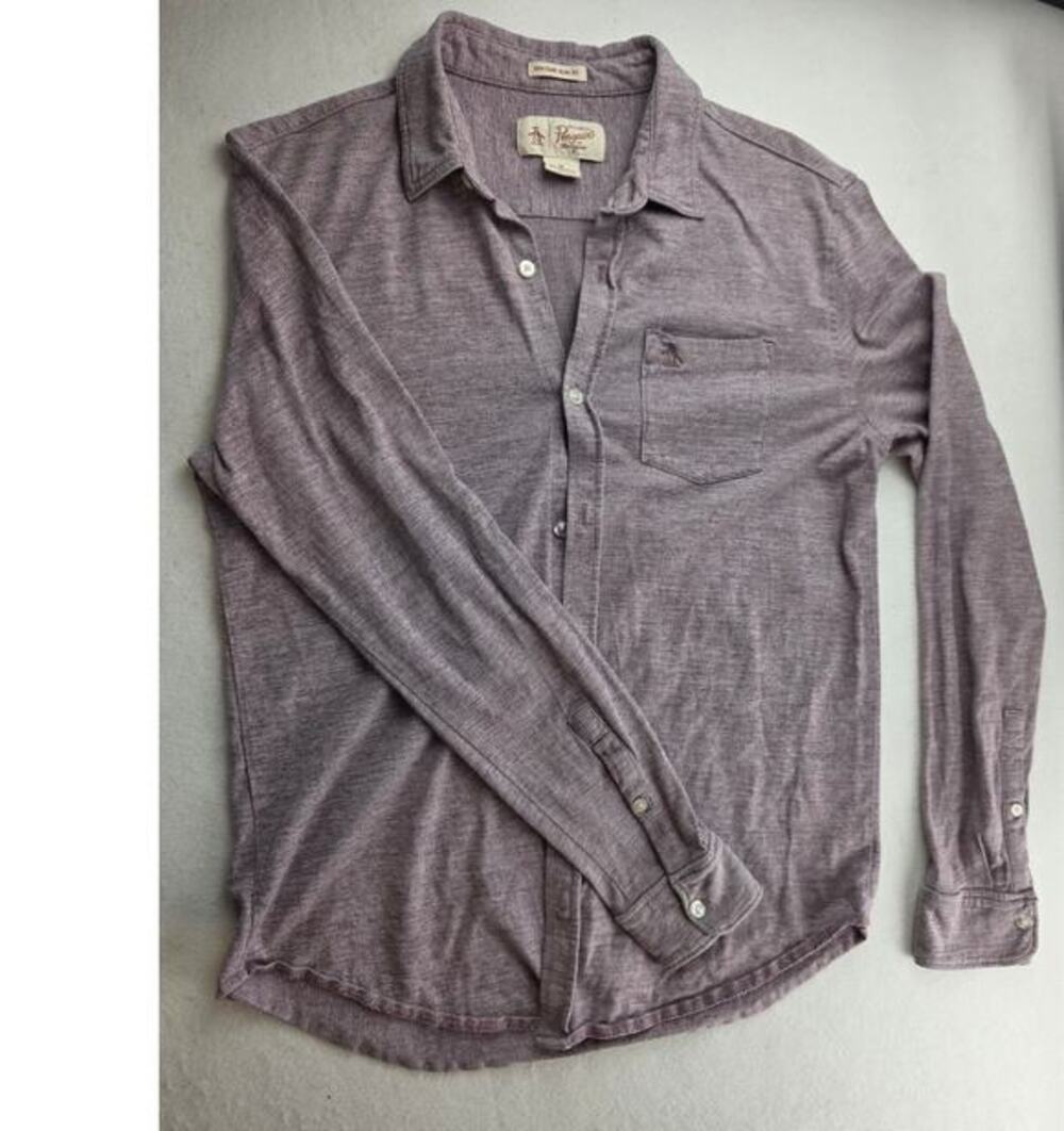 Original Penguin Heritage Slim Fit Button Down Casual Shirt Size Medium